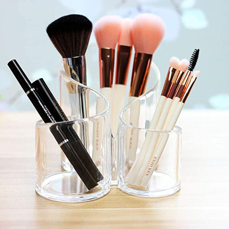 Transparent Acrylic Makeup Brush And Eyebrow Pencil Bucket - Made Beautiful by Maddi