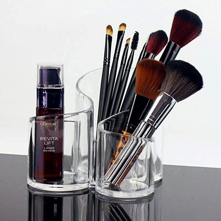 Transparent Acrylic Makeup Brush And Eyebrow Pencil Bucket - Made Beautiful by Maddi