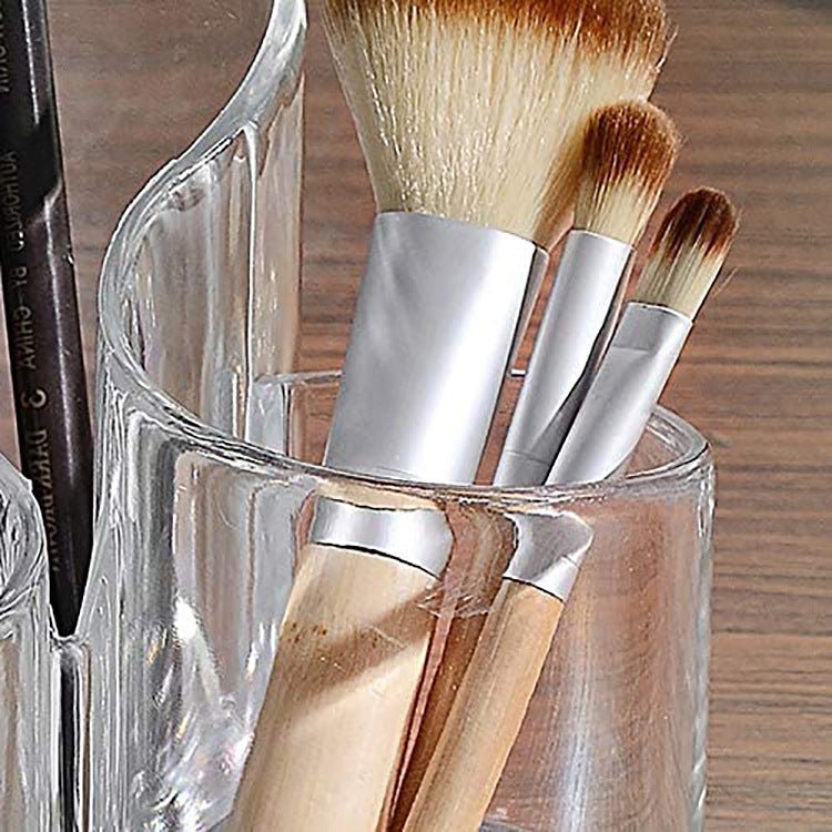 Transparent Acrylic Makeup Brush And Eyebrow Pencil Bucket - Made Beautiful by Maddi